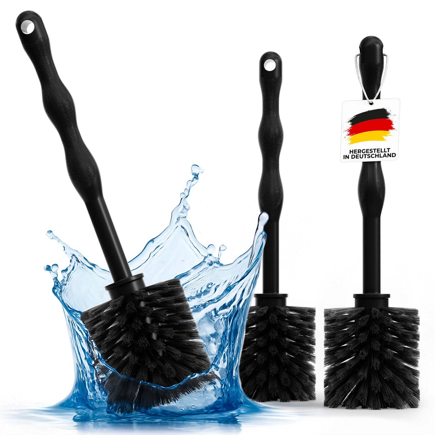 MOXClean®Premium Universal Reinigungsbürste 3 Set Schwarz  Made in Germany