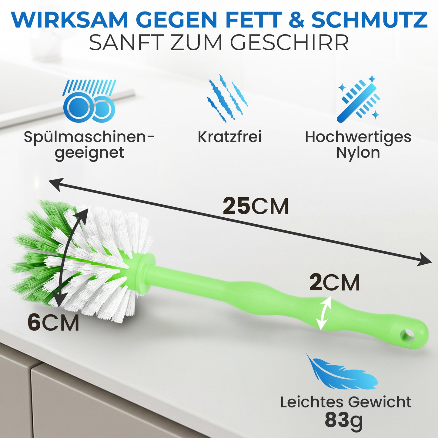MOXClean® Premium Universal Reinigungsbürste in Bunt Made in Germany